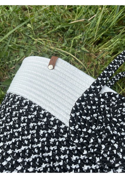 Mini Vanilli El Yapımı Hasır Görünümlü Jüt Plaj Çantası fırsatları