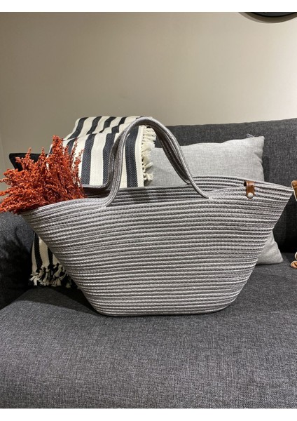 Jüt Hasır Görünümlü Plaj Çantası Jüt Kol Çantası Vegan Çanta fırsatları