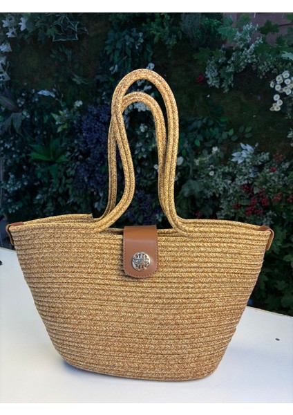 Sardinia Kapaklı Handmade Hasır Tote Plaj ve Günlük Çanta Yazın Modası fiyatları