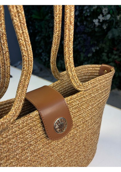Sardinia Kapaklı Handmade Hasır Tote Plaj ve Günlük Çanta Yazın Modası modelleri
