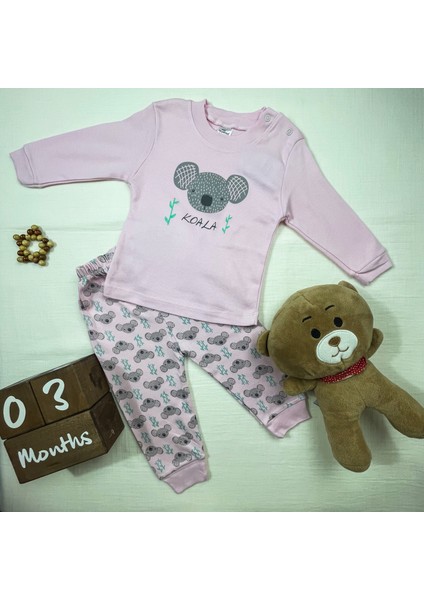 0-3 Ay Mini Koala Omuz Patlı Pembe Takım fiyatları
