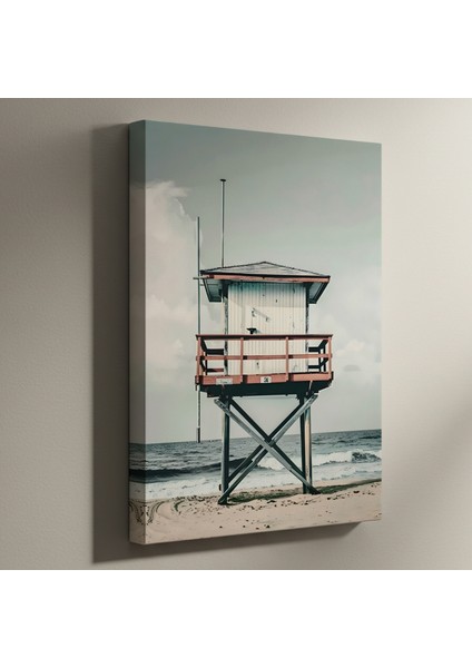 Kıyı Kulübesi Soyut Sanat Tablosu