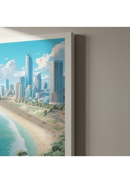 Gold Coast Şehri Manzarası Tablosu indirimleri