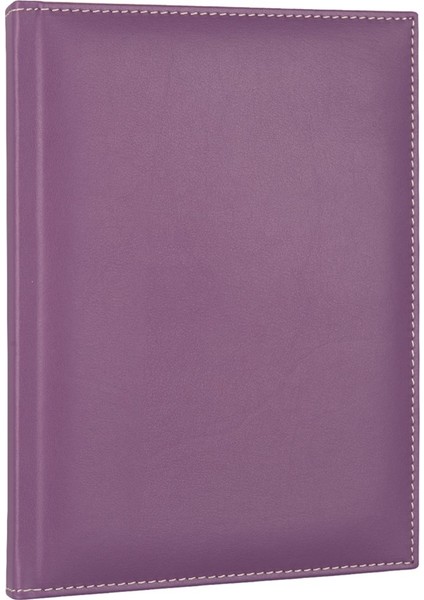 2026 YENİ YIL Tarihli Günlük Çizgili Ajanda Diplomat Deri Kapak 17*24 cm. Lila