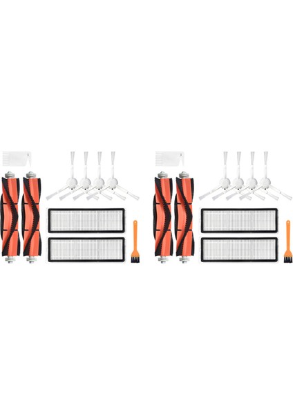 20 Paket Ana Fırça Yan Fırçalar Xiaomi Mijia 1c Için Filtre 1c STYTJ01ZHM Robot Vakum Süpürge Parçaları Aksesuarlar A (Yurt Dışından)