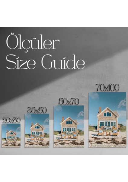 Sahil Evi Fotoğrafı Tablosu modelleri