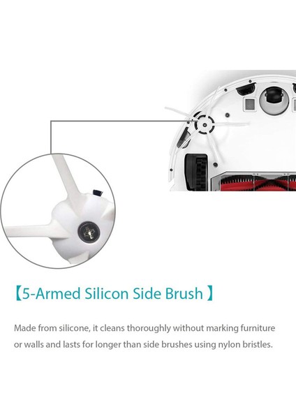 12X Xiaomi Roborock S7 S7 Max S7 Maxv T7S T7S Plus S6 S5 Max S50 S55 E35 E2 Vakum Süpürge Parçaları Beyaz (Yurt Dışından) modelleri