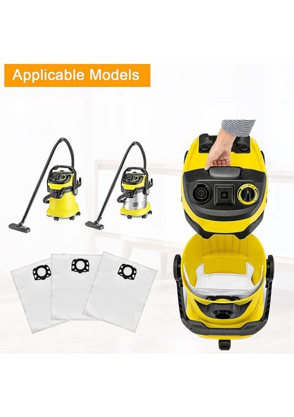 24 Paket Polar Filtre Torbaları Karcher Vakum Süpürge Wd4 Wd5 Wd6 Mv4 Mv5 Mv6, Toz Koruma Filtre Takıları (Yurt Dışından) fırsatları