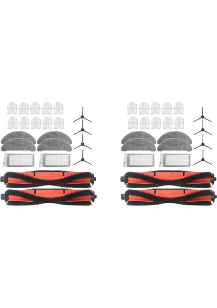 2 Set Havad Side Fırça Hepa Filtre Mops Bezleri Xiaomi Roidmi Eve Için Toz Torbaları Plus Robot Vakum Süpürge Parçaları (Yurt Dışından)
