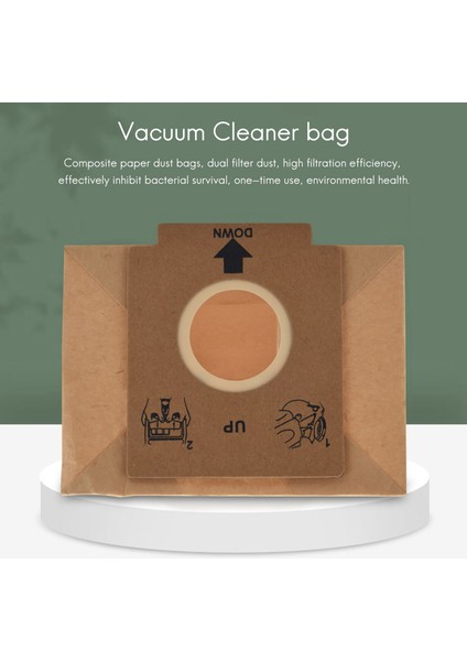 20 Adet Elektrikli Süpürge Kraft Kağıt Toz Torbaları Çift Filtre Toz Torbası Z1480 ZW1200-211 ZC1120B ZMO1550 Serisi (Yurt Dışından) modelleri