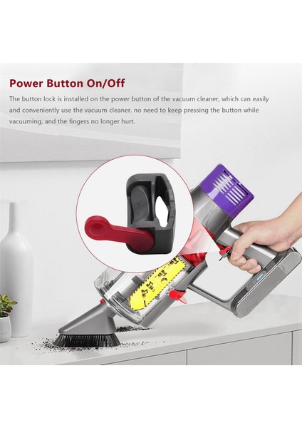 20X Dyson V6 V6 V7 V7 V8 V11 V11 Vakum Süpürge, Güç Düğmesi Kilit Aksesuarları, Parmağınızı Gri (Yurt Dışından) fiyatları