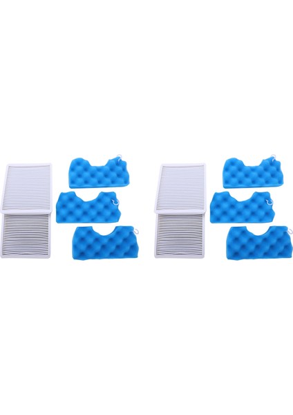 4x Vacuma Seğerlendirici Filtre Hepa Filtresi + Samsung SC4300 SC4470 Beyaz VC-B710W Için 6xset Filtre Pamuklu (Yurt Dışından)