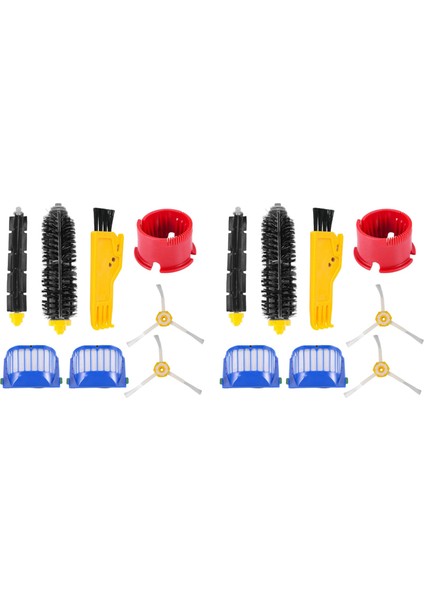 2 Set Hepa Filtre Irobot Roomba Için Ana Yan Fırça 600 Serisi 601 610 620 630 631 650 651 655 660 585 Robot (Yurt Dışından)