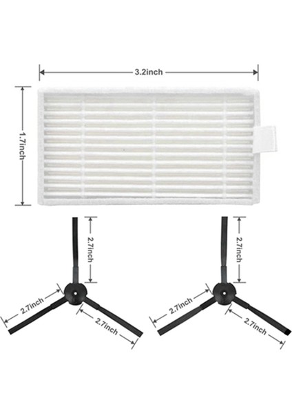 2set Yan Fırça Paspas Rag Hepa Filtresi Chuwi Ilife V55 Pro Robot Vakum Süpürge Yedek Yedek Parçalar (Yurt Dışından) fırsatları