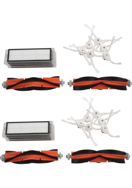 12 x Yan Fırça + 8 x Hepa Filtresi + 4 x Xiaomi Vakumu Için Ana Fırça 2 Roborock S50 Mi Robot Elektrikli Süpürge Parçaları (Yurt Dışından)
