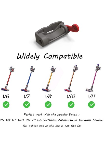 2x Dyson V6 V7 V7 V7 V8 V11 V11 Vakum Süpürge, Güç Düğmesi Kilit Aksesuarları, Parmağınızı Kırmızı (Yurt Dışından) modelleri