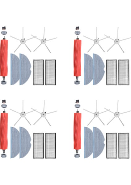 2 Roborock S7 S7 Plus T7S T7S Için Aksesuar Kiti Plus Robot Vakum Süpürge Ana Yan Fırça Paspas Filtreleri (Yurt Dışından)