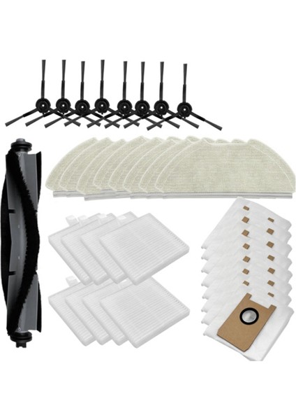 Airrobo T20 Ana Yan Fırça Hepa Filtre Mop Bez Toz Torbası Aksesuarları Yedek Yedek Parçalar (Yurt Dışından)