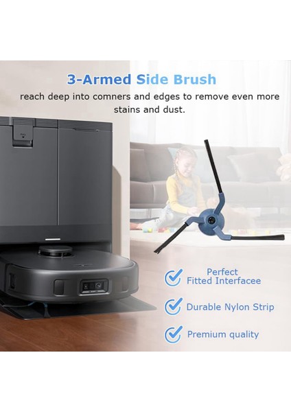 11PCS Eufy X10 Pro Omni Robot Vakum Için Yedek Kit - Ana Fırça, Yan Fırçalar, Mop Kumaşları, Toz Torbası, Filtre (Yurt Dışından) fiyatları