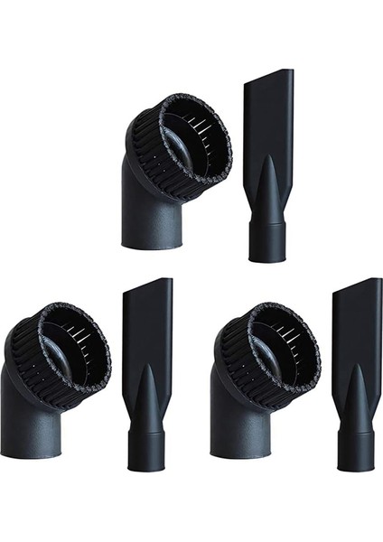 3x Endüstriyel Elektrikli Süpürge Yuvarlak Fırça ve Düz Meme Setleri Iç 44MM Dayanıklı Endüstriyel Vakum Süpürge Aksesuarları (Yurt Dışından)