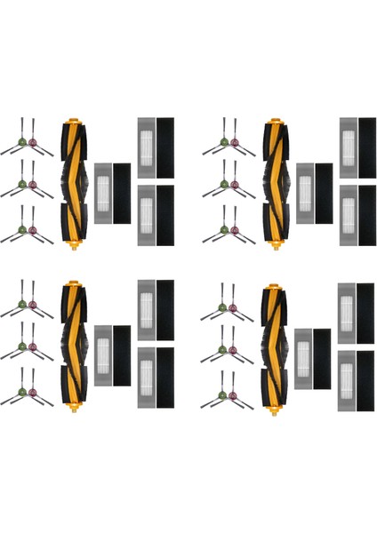 4set Ecovacs Deebot Ozmo T8 T8 T8 Aıvı Vakum Temizleyici Aksesuarları Silindir Fırça Filtre Kenar Fırça (Yurt Dışından)