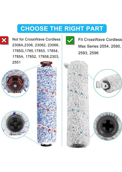 Bissell Crosswave Için Yedek Parçalar Kablosuz Max 2554 2554A Serisi Çok Yüzey Fırça Ruloları 2787 Filtreler 1866 (Yurt Dışından) fiyatları