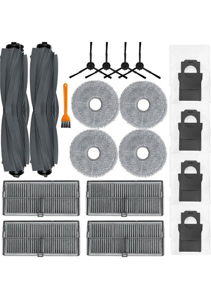 Dreame X30 Ultra X30 Pro Için Robot Plus Robot Vakum Süpürge Yedek Parçalar Ana Yan Fırça Hepa Filtre Mop Padleri Toz Çanta (Yurt Dışından)