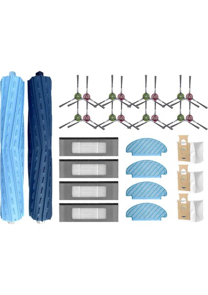Ecovacs Deeboot T9 Aıvı / T9 Aıvı+ Plus Aksesuar Silindir Ana Yan Fırça Hepa Filtre Mop Rag Toz Torbası Yedek Parçalar (Yurt Dışından)