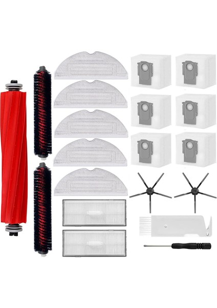 Roborock S7 Maxv Ultra/s7 Pro Ultra Vakum Süpürücü Ana Yan Fırça Hepa Filtre Mop Bez Tuz Torbaları Yedek Parçalar (Yurt Dışından)