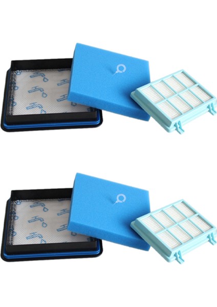 Philips Power Pro Compact FC9331/09 FC9332/09 FC8010/01 Vakum Süpürge Parçaları Için 2x Yıkanabilir Motor Köpük Filtre Kiti (Yurt Dışından)