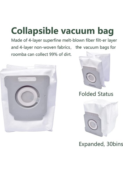34 Paket Vakum Torbaları Irobot Oraya Takıları I7 I7+ I3 I3+ I4 I4+ I6 I6+ I8 I8+ J7 J7+/plus S9 S9+ I &amp; S&amp;j Serisi Parçalar (Yurt Dışından) modelleri