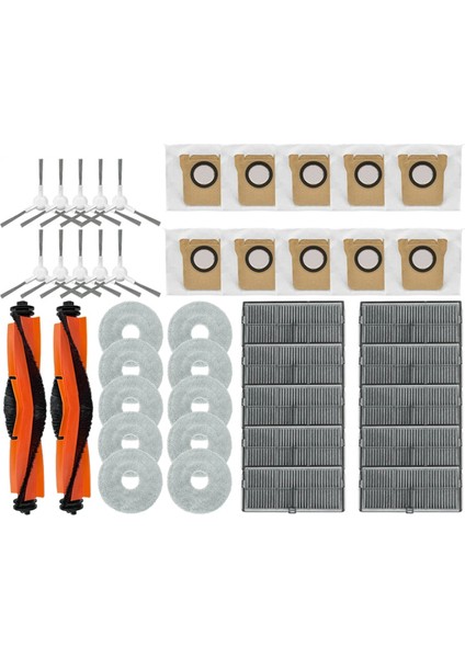 Xiaomi Mijia M30S Sarf Meydanları Için D103CN Yedek Aksesuarlar Ana Yan Fırça Hepa Filtre Mop Toz Çantaları (Yurt Dışından)