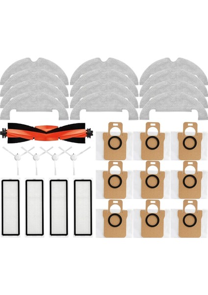 Xiaomi Robot Vakum X10 Robot Vakum Temel Parçaları Ana Yan Side Fırça Hepa Filtre Mop Bez Toz Torbası (Yurt Dışından)