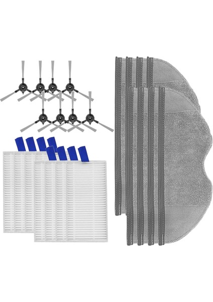 Xiaomi Robot Vakum E5 / C108 Yedek Yan Fırça Hepa Filtre Mop Padleri Yedek Parçalar Aksesuarları (Yurt Dışından)