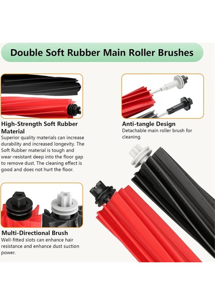 Roborock Q8 Için Max Q8 Max+(Artı) Q5 Pro Q5 Pro+(Artı) Robot Vakum Süpürge Ana Yan Fırça Hepa Filtre Yedek Parçaları (Yurt Dışından) fiyatları