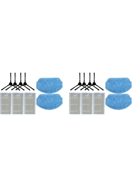 Mıdea VCR04W Robot Vakum Temizleyici Aksesuarları Yıkanabilir Yan Fırça Hepa Filtre Mop Bezi Için 2set Yedek Parçalar (Yurt Dışından)