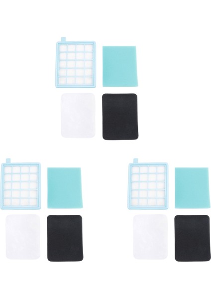 Philips Powerpro Aktif ve Kompakt Elektrikli Süpürge Için 3x Filtre Seti. (FC8058 / 01 ile Karşılaştırılabilir) (Yurt Dışından)