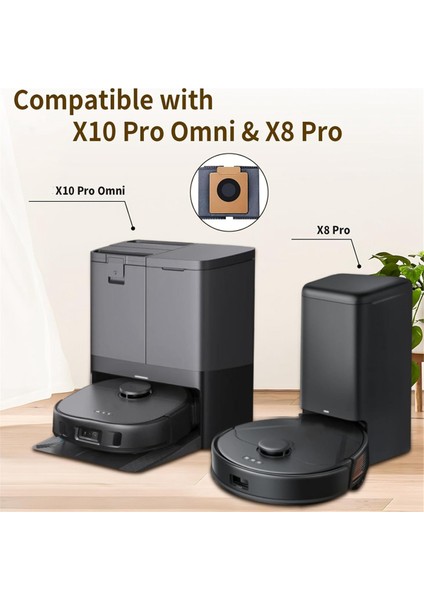 Eufy X10 Pro Omni &amp; X8 Prof Pro Kendi Kendine Boş Istasyon, 2.5l Vakum Robot Temizleyici Torbalar Yedek Toz Çantaları Için 20 Paket Toz Torbası (Yurt Dışından) fiyatları