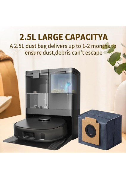 Eufy X10 Pro Omni &amp; X8 Prof Pro Kendi Kendine Boş Istasyon, 2.5l Vakum Robot Temizleyici Torbalar Yedek Toz Çantaları Için 20 Paket Toz Torbası (Yurt Dışından) indirimleri