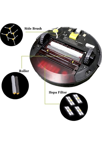 Irobot Roomba Için 2x 800 Serisi 850 860 861 866 870 880 890 900 Serisi 960 980 981 985 Vakum Süpürge Değiştirme Kiti (Yurt Dışından) indirimleri