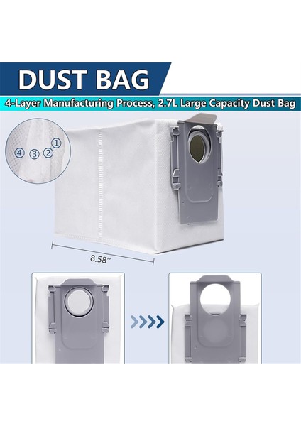 Roborock S8 Maxv Ultra Robot Vakum Için Uyumlu Aksesuar Kiti, Ana Fırça Fırça Silin (Yurt Dışından) indirimleri