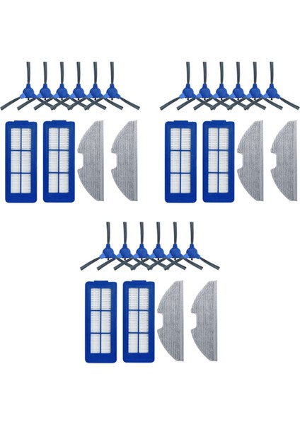 Eufy Robovac G10 G10 Için 3x Hibrid Yedek Filtre Mop Bezi Yan Fırça Robotik Vakum Temizleyici Parçalar Aksesuarlar (Yurt Dışından)