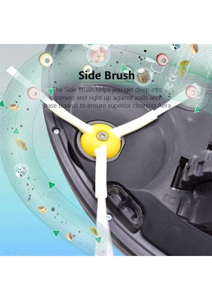 18X Irobot Roomba Için 18X Yan Fırça 600, 800, 900 Serisi 671 R671 696 R696 692 R692 605 R605 680 R680 860 870 871 875 880 (Yurt Dışından) fiyatları