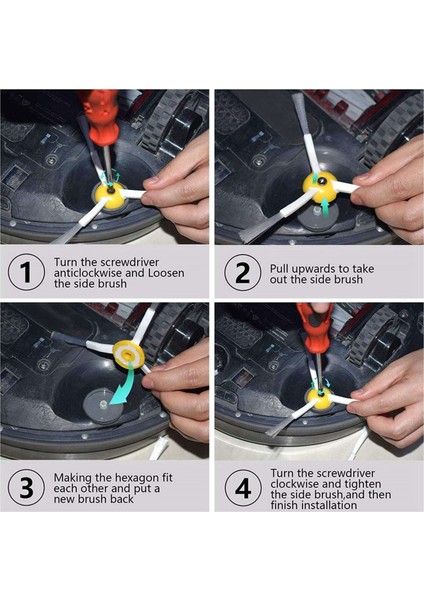 18X Irobot Roomba Için 18X Yan Fırça 600, 800, 900 Serisi 671 R671 696 R696 692 R692 605 R605 680 R680 860 870 871 875 880 (Yurt Dışından) modelleri