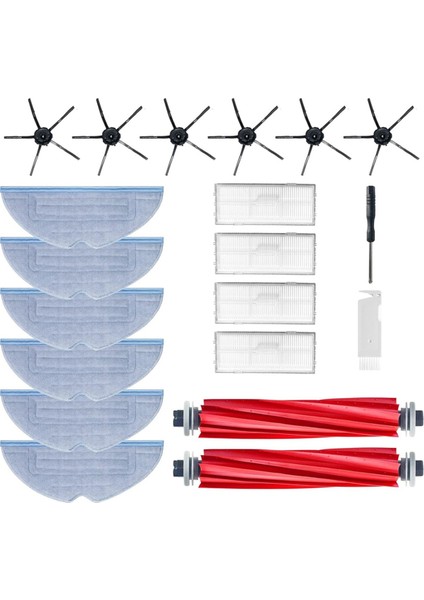 Xiaomi Roborock S7 S7+ S7 Plus S7 Maxv S7 Pro S7 Maxv Ultra T7 T7S Plus Vakum Süpürge Mian Yan Fırça Filtre Mops (Yurt Dışından)