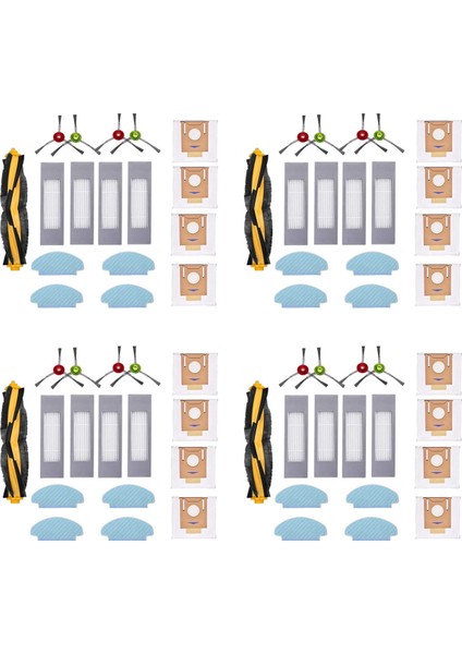 Ecovacs Için 4x Deebot N10 N10 Plus Robot Vakum Süpürge Ana Yan Fırça Hepa Filtre Mop Bez Toz Torbası Yedek Parçalar (Yurt Dışından)