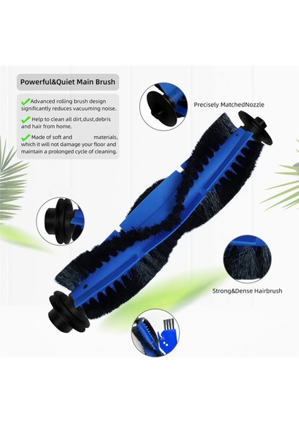 Eufy Robovac 11S, 12, 15T, 15C, 25C, 30, 30C, 35C Ince Halı Robotik Vakum Için 2x Yedek Parça (Yurt Dışından) fiyatları