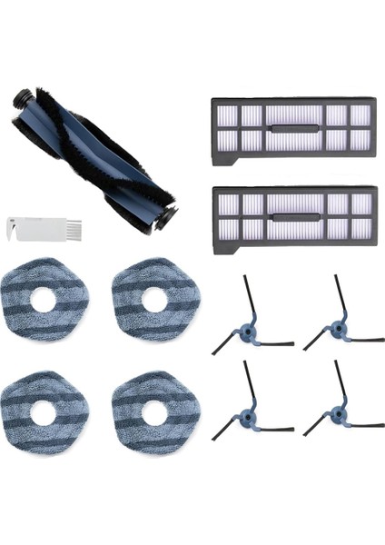 Eufy X10 Pro Omni Serisi Robot Vakumları Yedek Parçalar Ana Yan Fırça Hepa Filtre Mop Bez Aksesuarları Kiti (Yurt Dışından)