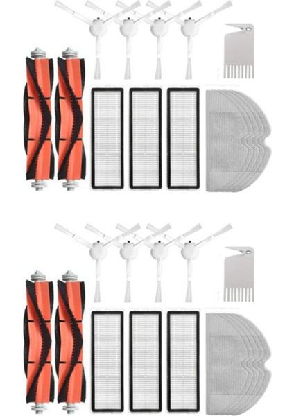 Yan Fırça + Hepa Filtresi + Xiaomi 1c 1 C Süpürücü Robot Vakum Mop Mijia C1 Aksesuarları (30 Pc) (Yurt Dışından)