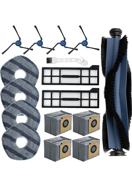 Eufy X10 Pro Omni Için Robot Vakum Süpürücü Ana Yan Fırça Hepa Filtre Mop Bez Tuz Torbaları Yedek Parçalar (Yurt Dışından)